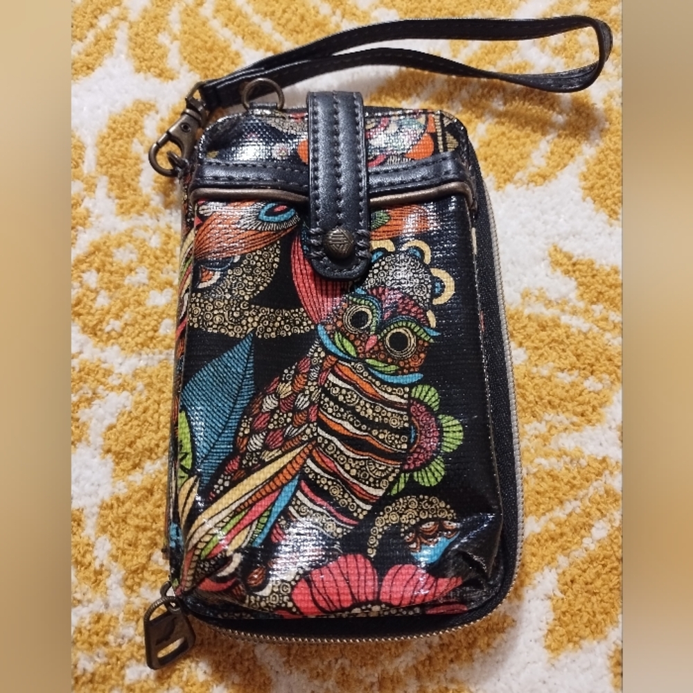 Sakroots Colorful Owl Wristlet Wallet